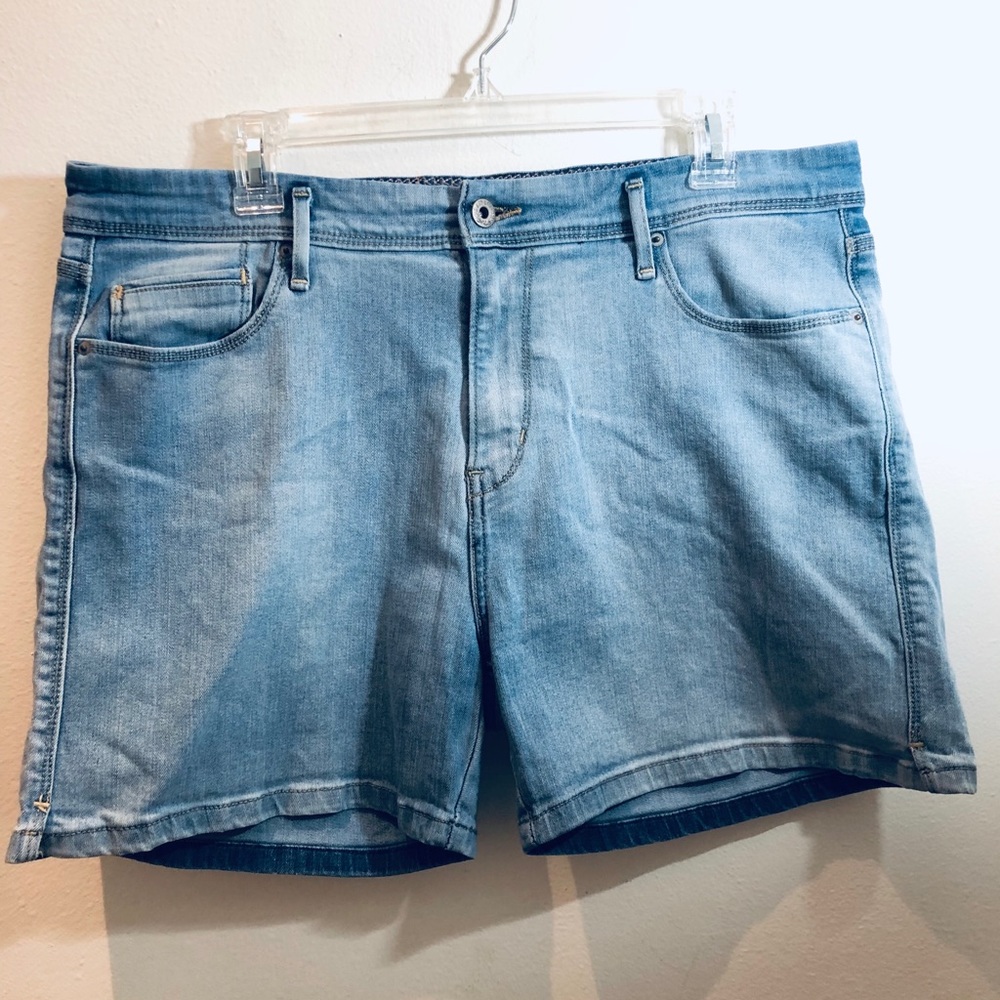 Levi’s Distressed Light Denim Shorts